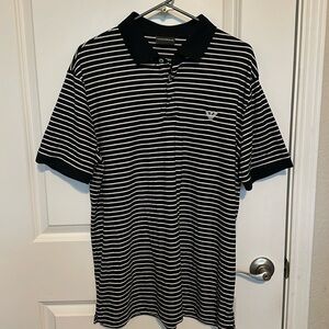 Emporio Armani Black Striped Polo